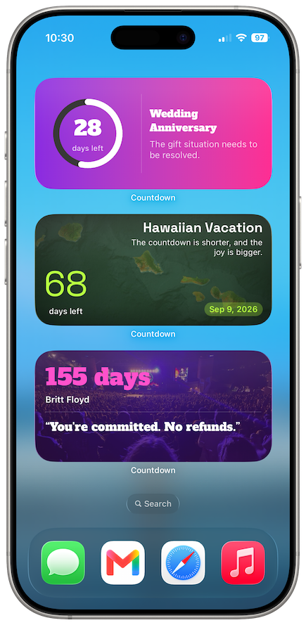 Home Screen widgets